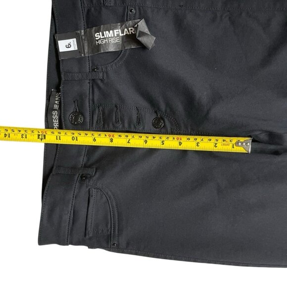Express Jeans Womens Size 6L Long Extreme Stretch Slim Flare High Rise NWT A45 - Picture 4 of 9
